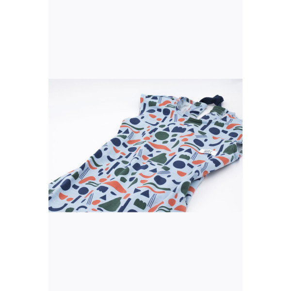 Pelele largo sin mangas de algodón orgánico con elastano estampado geométrico Pelele largo sin mangas de algodón orgánico con elastano estampado geométrico