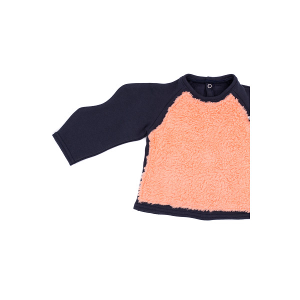 Sudadera bebe algodón orgánico azul rosa Sudadera bebe algodón orgánico azul rosa