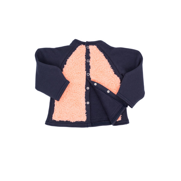 Sudadera bebe algodón orgánico azul rosa Sudadera bebe algodón orgánico azul rosa