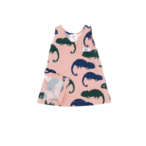 Pichi algodón orgánico camaleones rosa