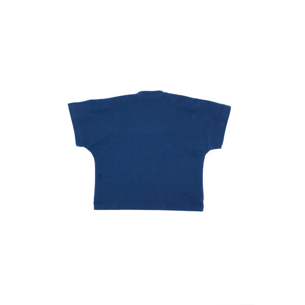 Camiseta manga corta japonesa algodón orgánico azul marino Camiseta manga corta japonesa algodón orgánico azul marino