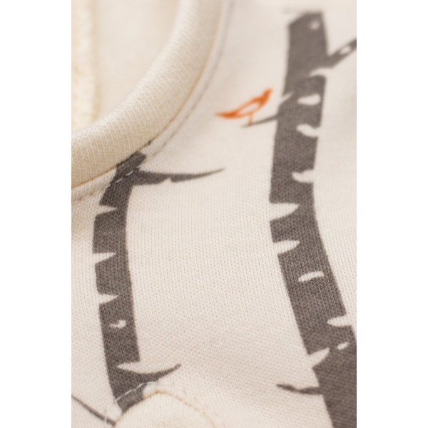 Vestido algodón orgánico prematuro blanco pájaros