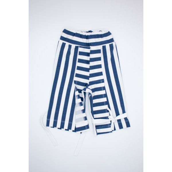 Pantalón largo algodón orgánico con elastano estampado rayas Pantalón largo algodón orgánico con elastano estampado rayas
