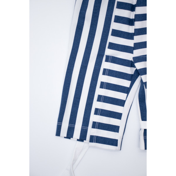 Pantalón largo algodón orgánico con elastano estampado rayas