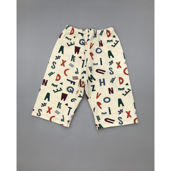 Pantalón algodón orgánico estampado letras Pantalón algodón orgánico estampado letras