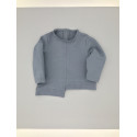 Sudadera asimétrica algodón orgánico bebe azul grisáceo